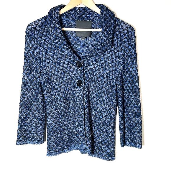 Classiques Entier blue button down and casual cardigan sweater size small S B99 - Picture 1 of 4